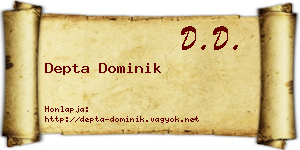 Depta Dominik névjegykártya